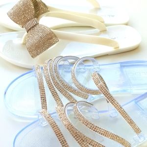 SOLD Jelly Sandals with Rhinestone Bling